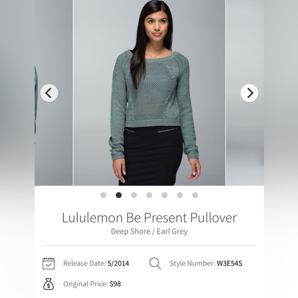 Lululemon Be Present Pullover Sweater Cropped Earl Grey - Picture 7 of 13